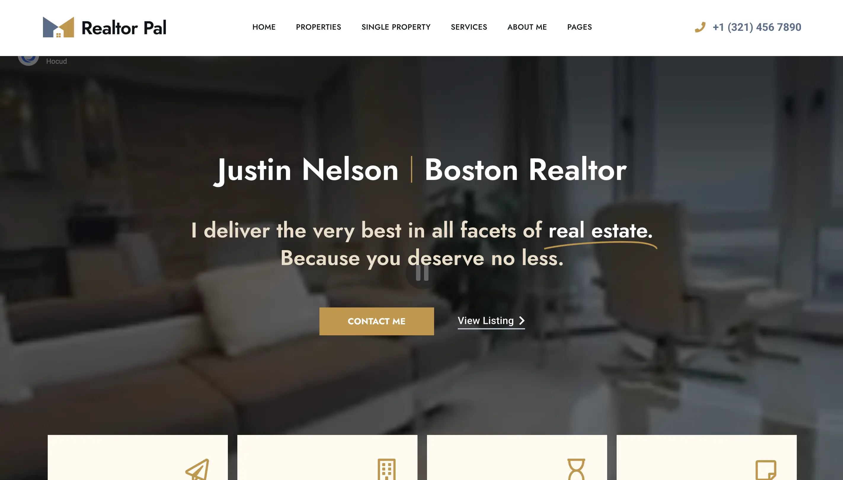 RealtorPal real estate website template preview